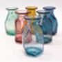 Recycled Glass Vase | 16cm Faceted | Four Colours, thumbnail 1 of 5