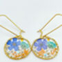 Dangle Earrings With Flowers In Vintage Colours, thumbnail 2 of 11