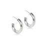 Chunky Classic Sterling Silver Hoop Earrings, thumbnail 2 of 3