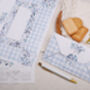 A4 Origami Writing Paper That Folds Into An Envelope With Blue Floral Design, thumbnail 2 of 5