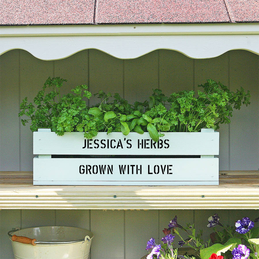 Personalised Window Box Planter Crate By Plantabox 