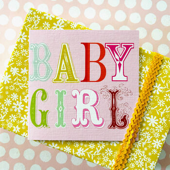 Wordy Baby Girl Card, 3 of 5