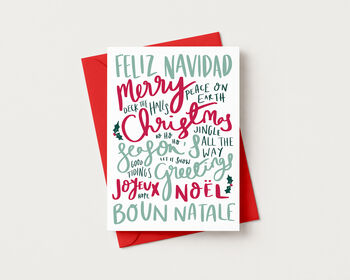 All The Ways To Say Merry Christmas Card, 2 of 3