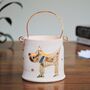 Dog Ceramic Tealight Holder With Copper Wire, thumbnail 2 of 4