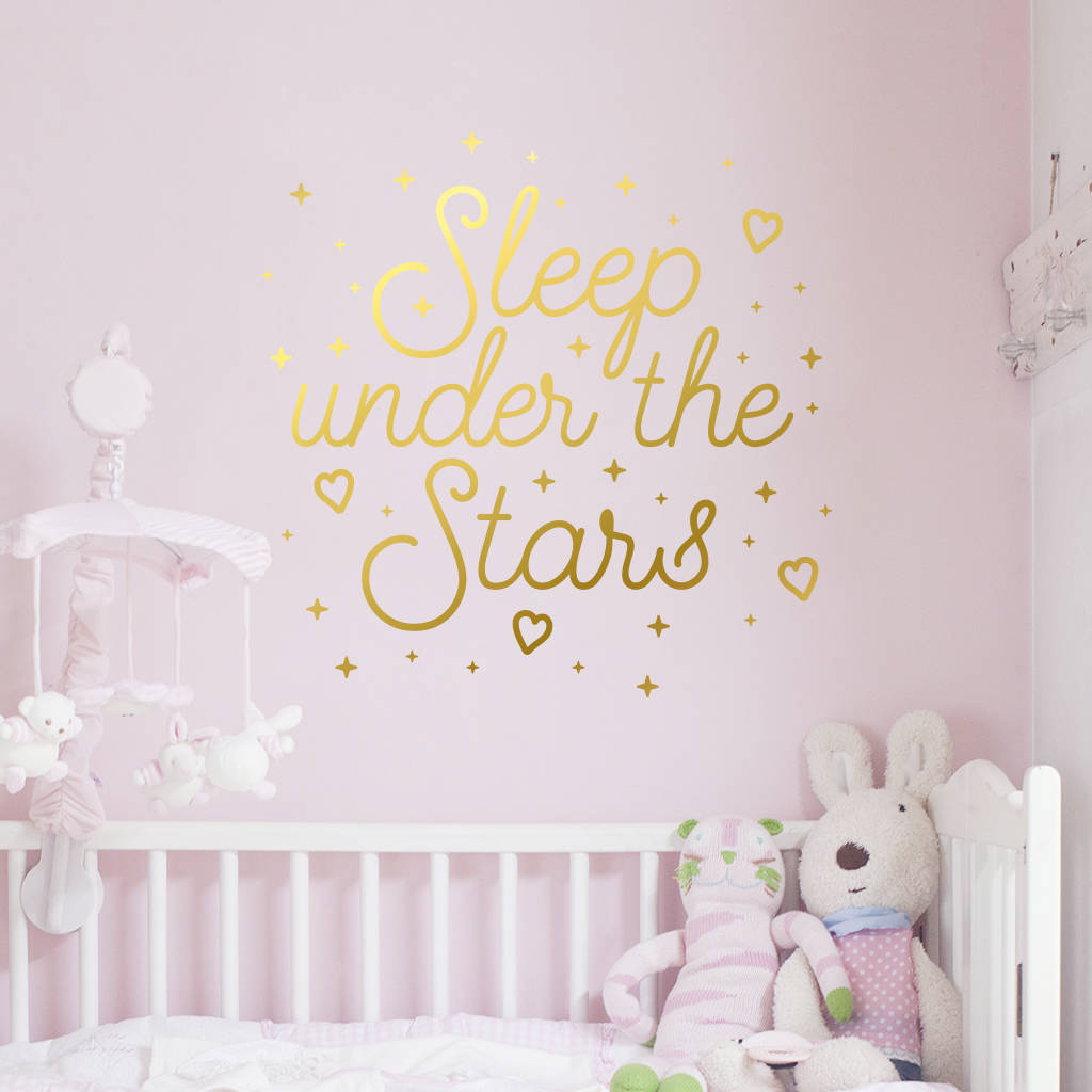 Sleep Under The Stars Quote Wall Decal Sticker By SirFace Graphics
