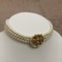 Gold Plated Kundan Stone And Pearl Necklace Set White, thumbnail 6 of 7