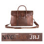 Personalised Leather Drake Strapped Weekender, thumbnail 4 of 12