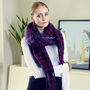 Chunky Houndstooth Purple Felted Scarf, thumbnail 4 of 12