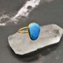 Gold Plated Silver Turquoise Ring: December Birthstone, thumbnail 1 of 9