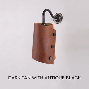 Cuff Leather Wall Light, 3 of 5