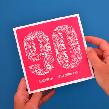 Personalised Name And Date 90th Birthday Card, 2 of 3