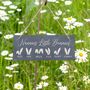 Personalised Little Bunnies Garden Slate Sign, thumbnail 2 of 2