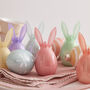 Six Pastel Glass Bunny Egg Decorations, thumbnail 4 of 4