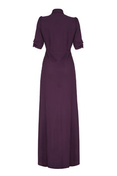 Maxi Dress In Currant Crepe, 3 of 3