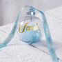 Personalised Babies First Christmas Feather Bauble, thumbnail 2 of 2