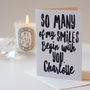 Personalised Smiles Quote Valentine's Card, thumbnail 3 of 3