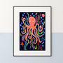 Colourful Octopus Nursery Wall Art, thumbnail 3 of 9
