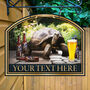 Tortoise And Beer Home Pub Sign Man Cave Sign, thumbnail 7 of 9