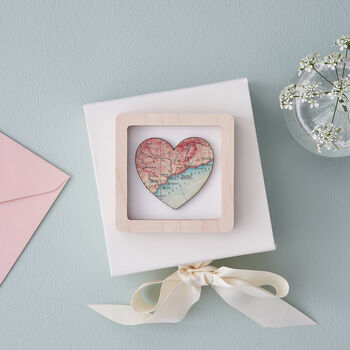 Personalised Miniature Map Heart Valentine's Gift, 4 of 9