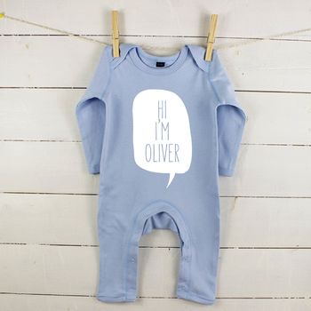 Personalised 'Hi I'm…' Babygrow, 9 of 10