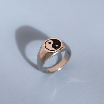 Yin Yang Stainless Steel Ring, 3 of 4