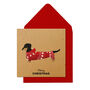 Christmas Glitter Onesie Dachshund, Box Of 10 Cards, thumbnail 1 of 3