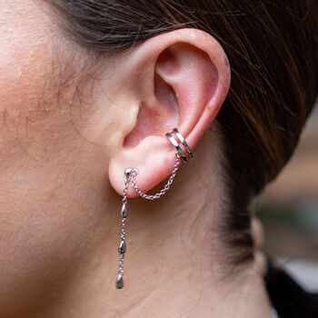 Drop Earring With Cuff, 2 of 6