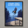 Personalised Mountain Bike Jump Poster, thumbnail 1 of 7