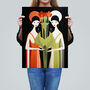 For The Love Of Veggies Vegan Ladies Wall Art Print, thumbnail 2 of 6