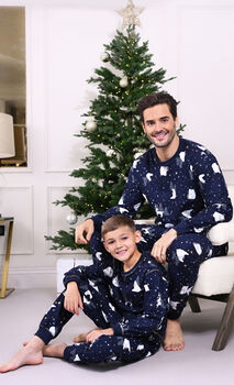 Family Christmas Pyjamas With Matching Blanket And Cushion, 4 of 10