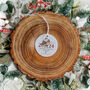 Personalised First Christmas Engaged Ceramic Bauble, thumbnail 3 of 4