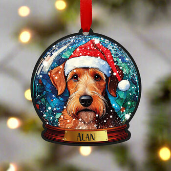 Airedale Terrier Dog Tree Decoration, 3 of 3