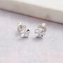 Tiny Forget Me Not Silver Stud Earrings, thumbnail 3 of 7