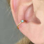 Yellow Gold Plated Blue Opal Ear Cuff, thumbnail 2 of 7