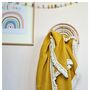 Personalised Baby Muslin Blanket In Honey Yellow, thumbnail 3 of 8