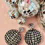 / Sparkly Mirror Ball Gift / Festival Statement Jewellery Silver Party Accessory / New Year's Eve Jewellery Shimmering Club Style, thumbnail 1 of 6
