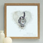 Personalised Cat Heart Portrait Framed Print, thumbnail 3 of 5