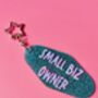 The 'Small Biz Owner' Sparkly Motel Keyring / New Business Congratulations Gift / Fun Shop Owner Gift For Her, thumbnail 1 of 6