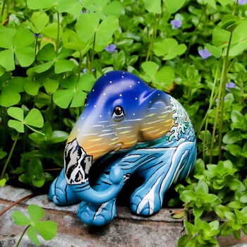 Love The Ocean Hand Painted Limited 10cm Elephant, 10 of 11