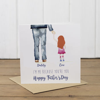 Personalised Daughter Girl Father's Day Card, 6 of 6