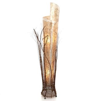 Twig Floor Lamp Handmade Fair Trade Shell Wrapped Floor, 5 of 12