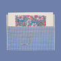 Reusable Organic Gingham Eco Envelope Tall | Sky Blue, thumbnail 3 of 5
