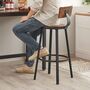 Set Of Two Industrial Brown Bar Stools With Backrests, thumbnail 4 of 7