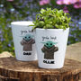 Yoda Best Dad Plant Pot Gardening Gift, thumbnail 2 of 3