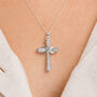 Sterling Silver Infinity Cross Necklace, thumbnail 1 of 12