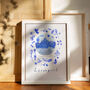 Sefton Park, Liverpool Blue Tile Inspired Travel Print, thumbnail 5 of 7