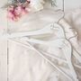 Personalised White Wooden Bridal Wedding Day Hanger, thumbnail 4 of 4