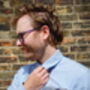 Mens Blue Floral Print Pocket Square, thumbnail 6 of 8