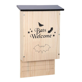 Wooden Bat Box Wildlife House Gift For Gardeners, 3 of 5