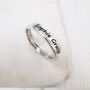 Personalised Unisex Solid Silver Message Ring, thumbnail 2 of 8